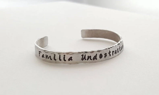 Copper Or Aluminum Hand Stamped Cuff Bracelet 1/4" Wide Name Id Keepsake Love Family Mom Custom Personalized