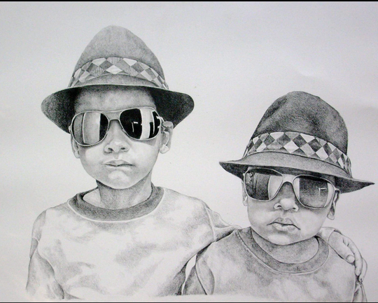 Pencil Portrait Custom From Your Photo 2 Subjects Original Art Photo, Personalized Gift