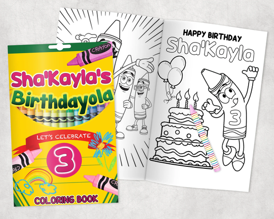 Crayola Personalized Coloring Books - Custom Party Favors Thank You Gift Birthday Printed & Shipped- 12