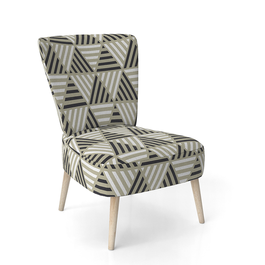 Designart 'Triangular Retro Design VIII' Upholstered Mid-Century Accent Chair