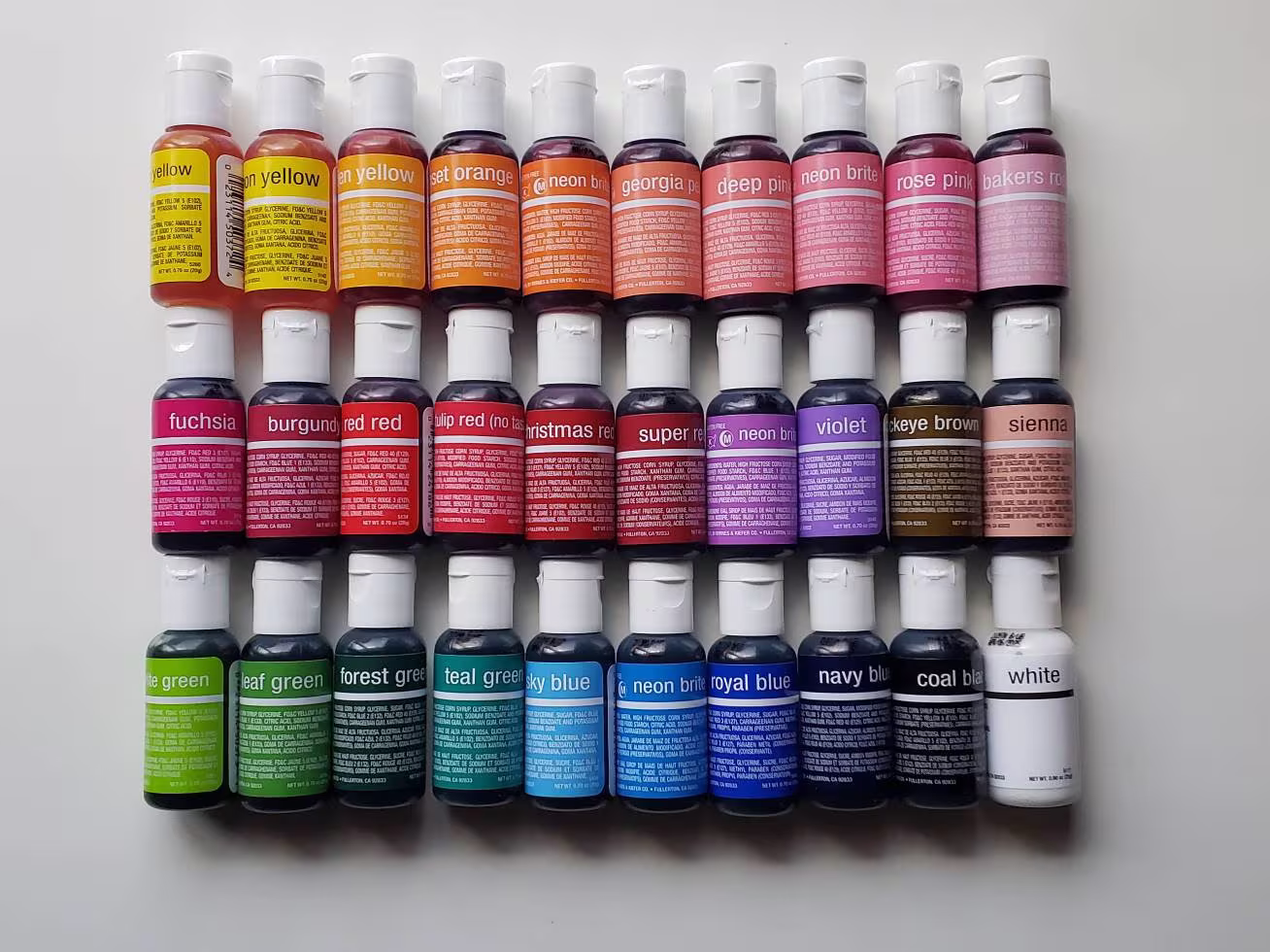 Gel Food Color - Chefmaster Liqua-Gel, Your Choice Of Color 0.75 Oz Bottles