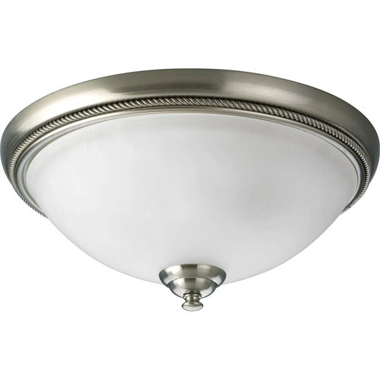 Progress Lighting Silvertone 2-light Semi-flush Mount Fixture