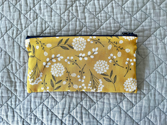 Willow Floral Midsize Zipper Pouch, Pencil Gift, Thank You Makeup Accessory Bag