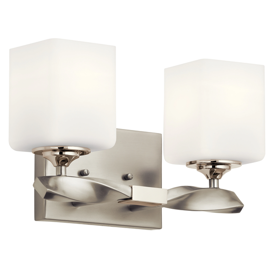 Kichler Lighting Marette 2-Light Vanity Light Brushed Nickel