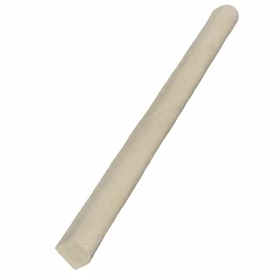 12" x 1" Honed Travertine Pencil Liner Tile Trim in Cream
