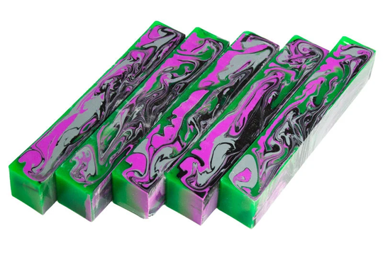Diamond Painting Pen, Purple, Black, Slate Gray, Transparent Green, See Thru, Swirl, Stylus Handturned, Alumilite
