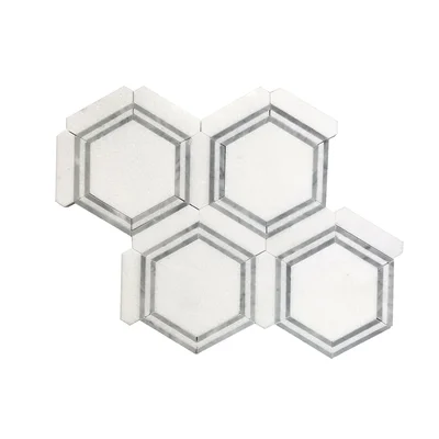 6" x 6" Marble Honeycomb Mosaic Wall & Floor Tile