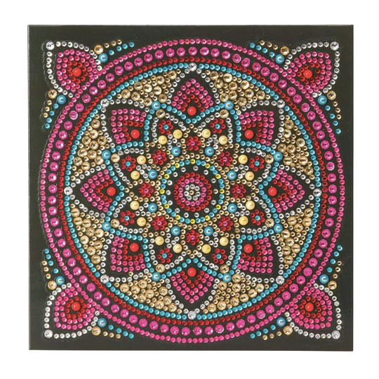 Mandala, 18x18cm Crystal Art Card