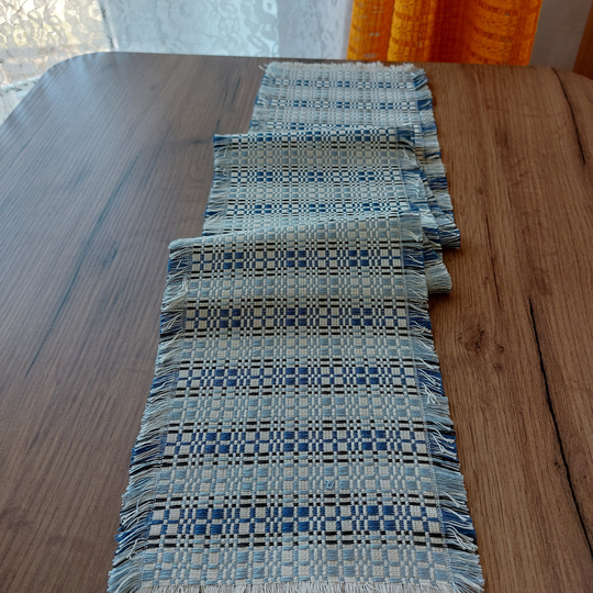 Vintage Woven Linen Table Scarf, Topper, Runner, Dressing, Vintage Scandinavian Textile | E8