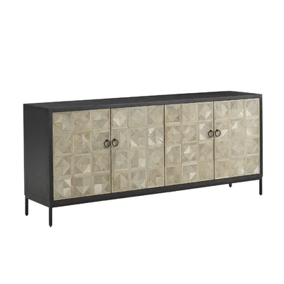 Phokas 78.5" Wide Oak Solid Wood Sideboard