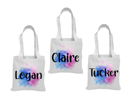 3 Paint Party Treat Bags, Art Favor Favors, Gift Party, Bags