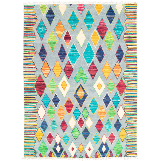 ECARPETGALLERY Hand-knotted Pak Finest Marrakesh Multi Color Wool Rug - 8'8 x 12'1