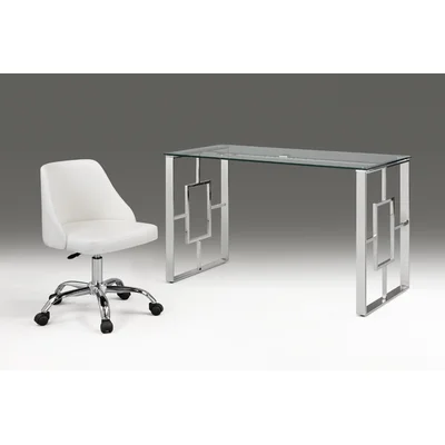 Taormina White Office Chair