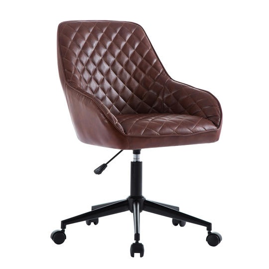 Porthos Home Vero Height Adjustable Swivel Office Chair, PU Upholstery