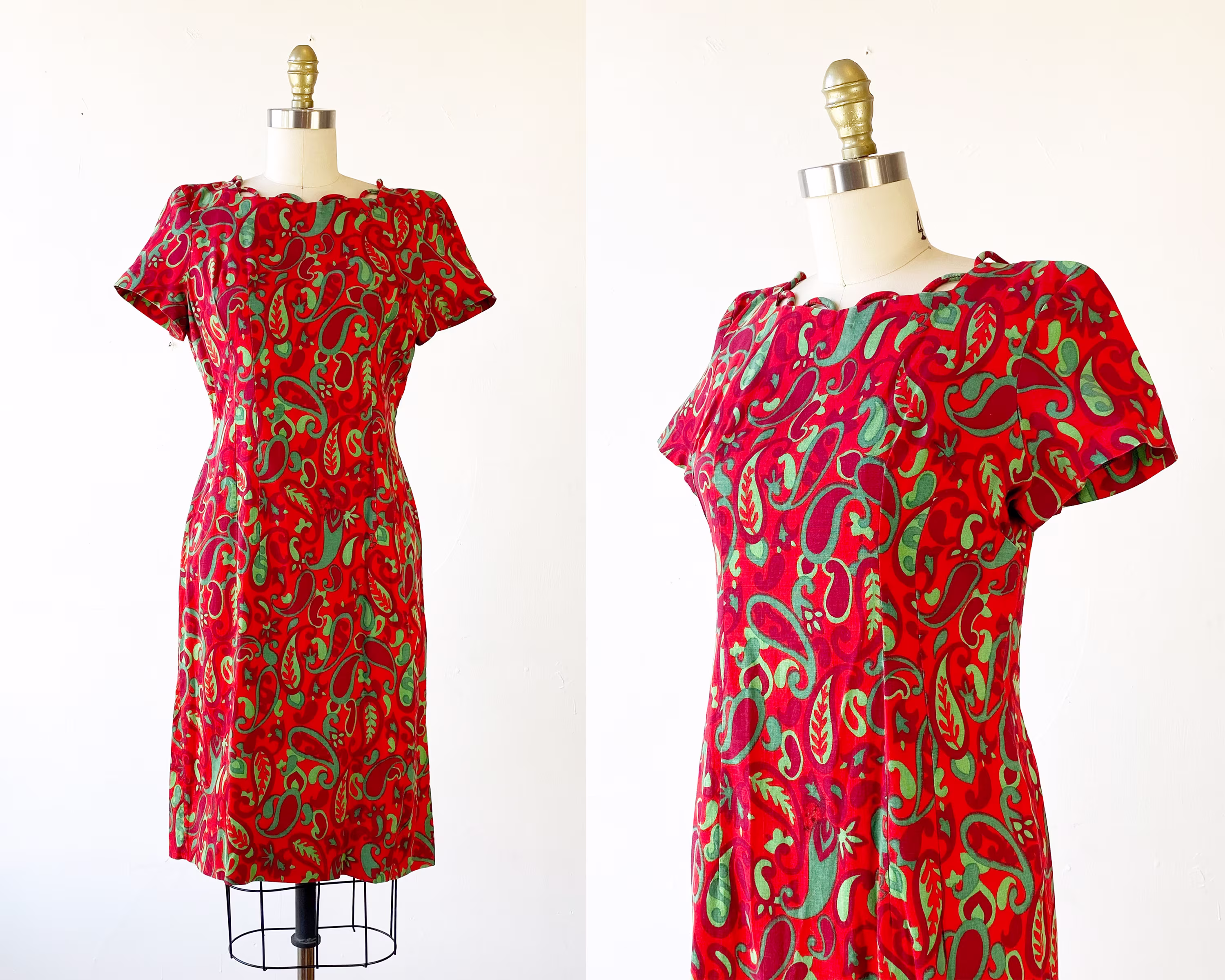 1960S Wiggle Dress - 60S Pencil Day Size Medium