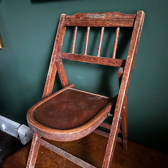 Vintage 1940S Babee Tenda Folding Wooden Chair. Kids Child's Made in Usa. Ironboundvintage