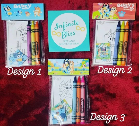 Bluey Coloring Packs | Pages Party Favor Crayola Crayons