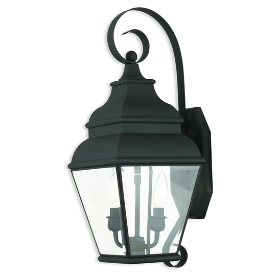 Giuseppe Lighting Two Light Outdoor Wall Lantern Exeter Black - Exact Size