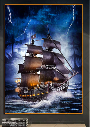 Ships Graveyard Diy 5D Diamond Painting Kit Full Square & Round Drill
