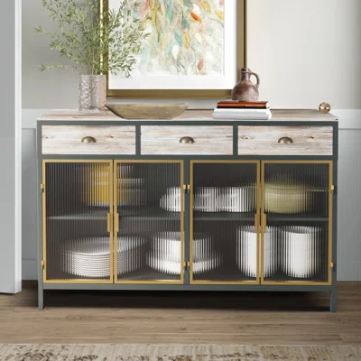 Rahshad 47.62" Wide 3 Drawer Sideboard