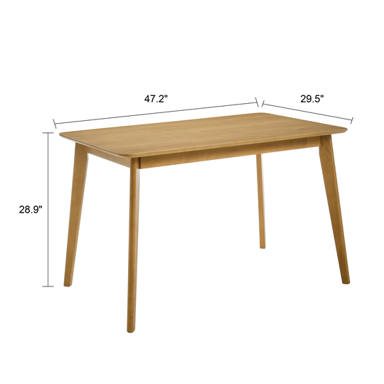 BIKAHOM Dinning Room Tables for Small Space, Mid Century Modern Wooden Dining Table,Kitchen/Living Room/Home Office Table