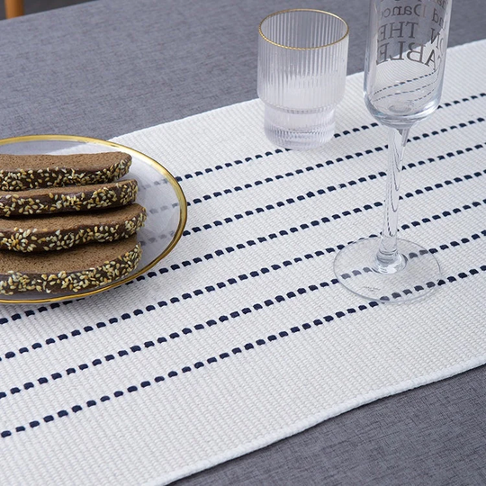 Woven Table Runner - Navy
