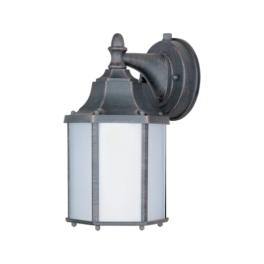 Maxim Rust Die Cast Frosted Shade Side Door EE 1-light Outdoor Wall Mount Light