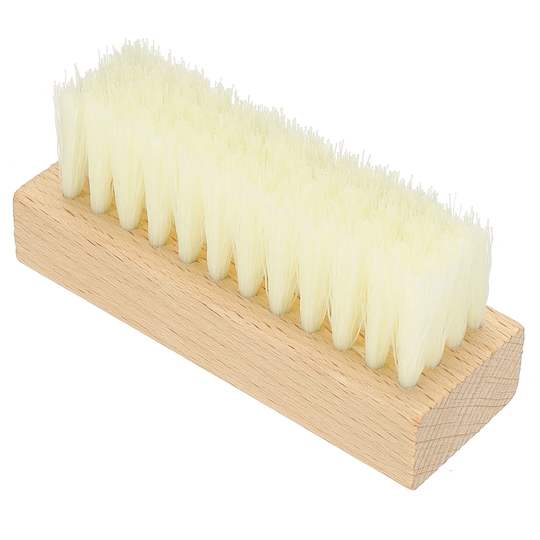Shoe Cleaner Brush, Square Handheld Polish Daubers for Canvas,Sneakers, White - Wooden Color, White