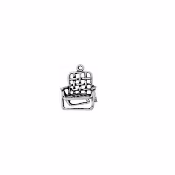 Lawn Chair Charm Sterling Silver | Charms Jewelry Beach