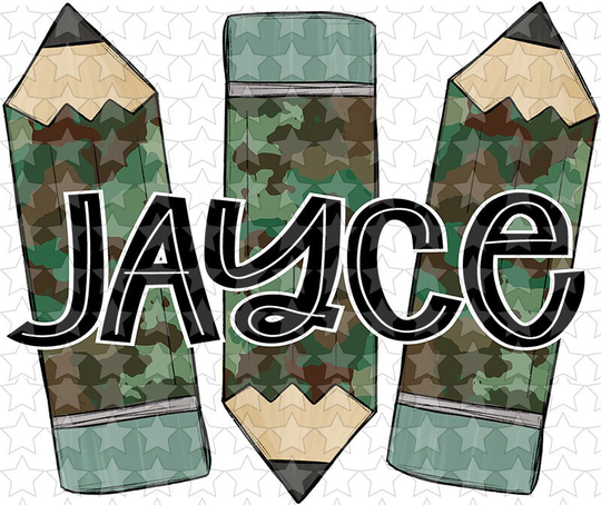 1128055 Personalized Camo Pencils