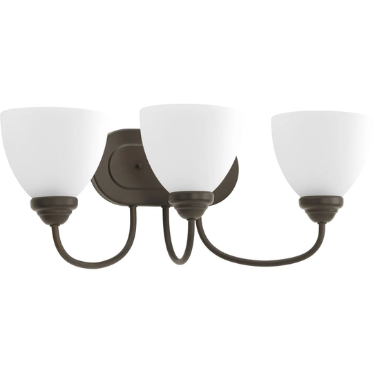 Progress Lighting Bronze Heart Collection 3-light Antique Bronze Bath Light - N/A