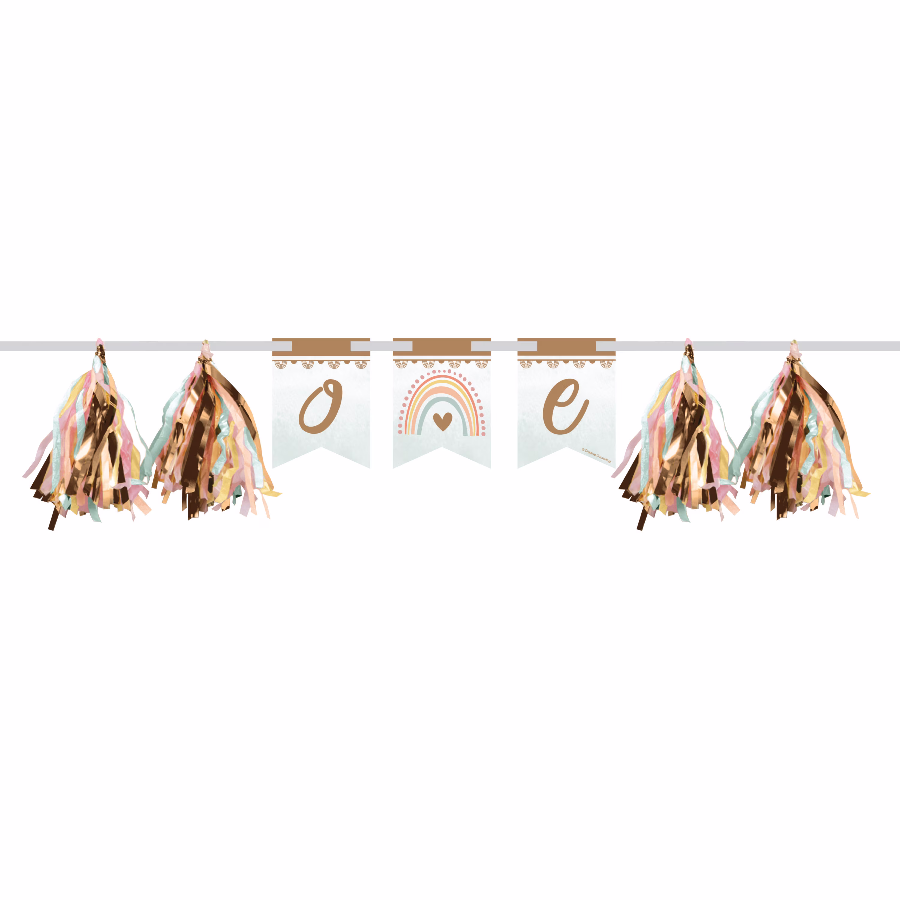 Boho High Chair Banner - Rainbow 1st Birthday Banner, First Decorations, Garland, Girl Supplies