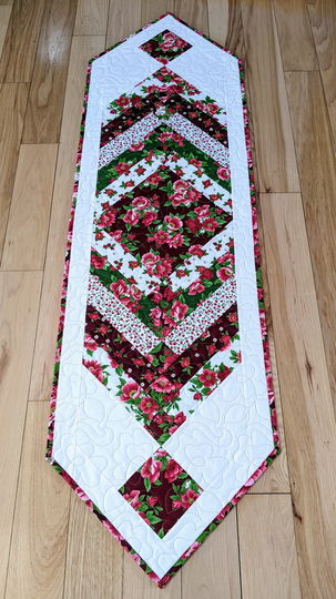 Quilted Table Runner, Spring Flowers