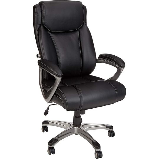 Tall Executive Computer Desk Chair with Lumbar Support, Adjustable Height and Tilt, 350Lb Capacity