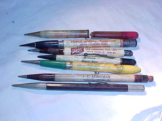 7 Advertising Mechanical Pencils As Is For Parts Or Repair