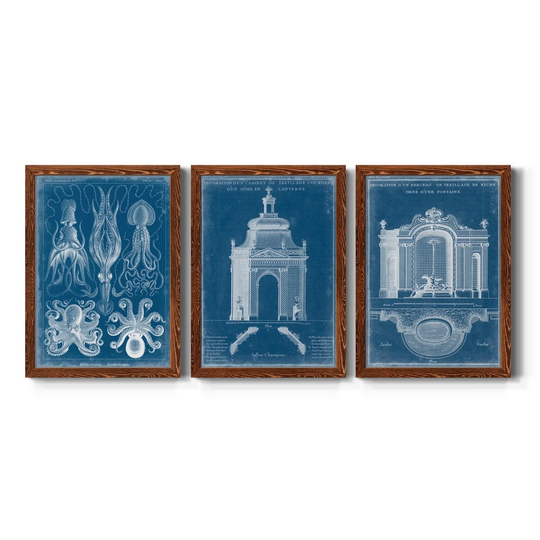 Marine Blueprint V-Premium Framed Canvas - Ready to Hang - Multi-Color