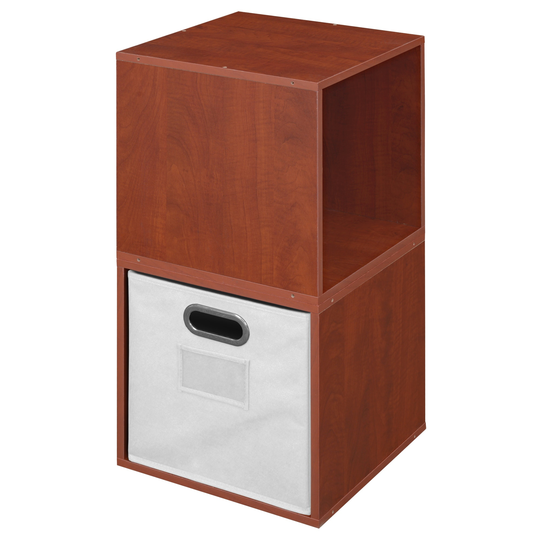 Noble Connect Storage Set - 2 Cubes and 1 Canvas Bin- Cherry/White
