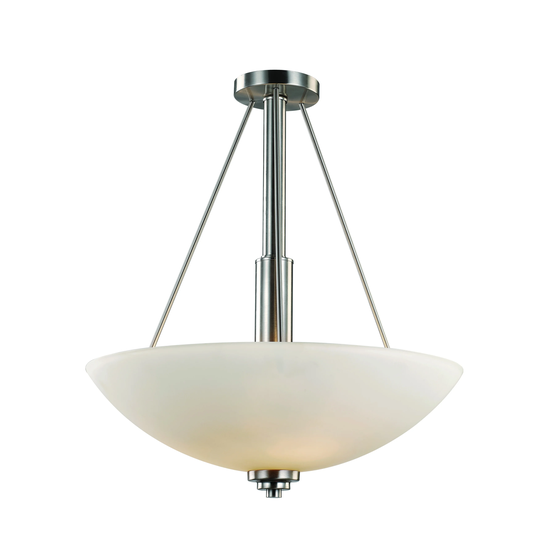 Giuseppe Imports Three Light Pendant Mod Pod Brushed Nicke - Exact Size