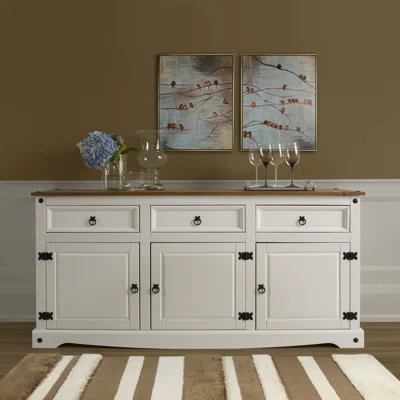 Wood Buffet Sideboard Corona Snow | Gracie Oaks