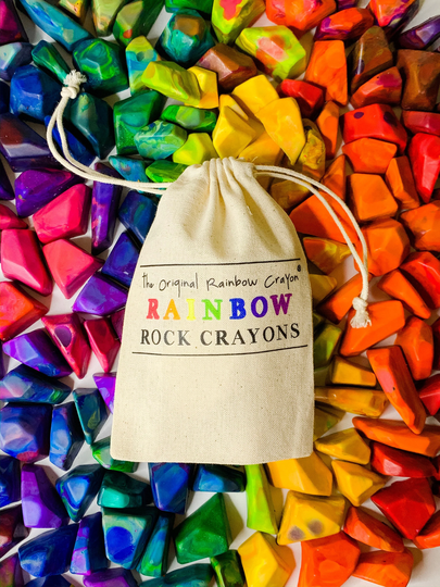 Kids Crayon Birthday Favor Gift, Rainbow Rock Crayons Easter Basket Filler, Bag Of 15 Mini Recycled Crayons, Art Present