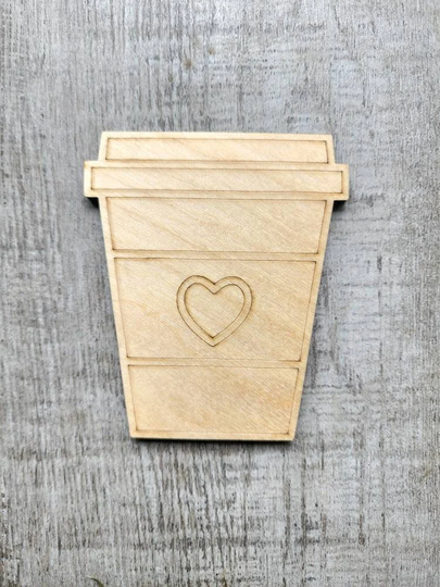 Blank Wood Coffee/Latte Cup Diy Craft Blanks