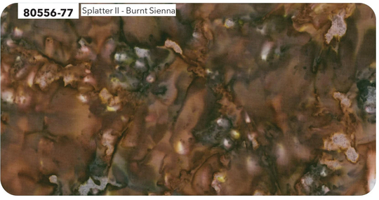 Color Me Banyan Splatter Ii By Batiks Studio - Burnt Sienna 80556-77 Indonesian Artisans Hand-Painted 100% Cotton Northcott