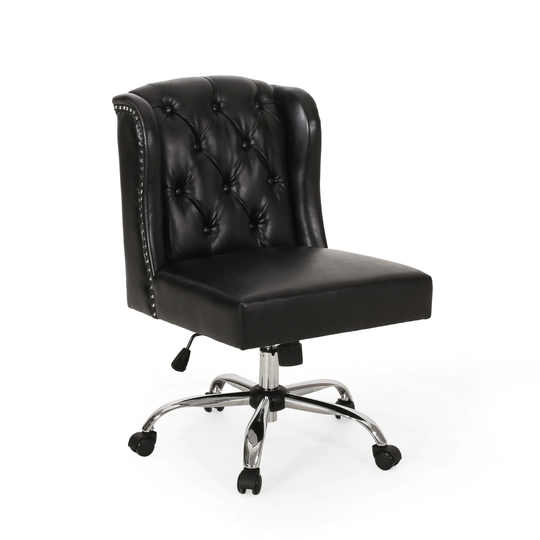 Beltagh Wingback Tufted Swivel Office Chair by Christopher Knight Home