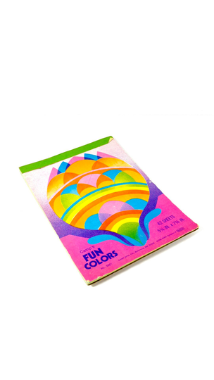 1970S Fun Colors Pad Colored Stationery Note Paper 70S