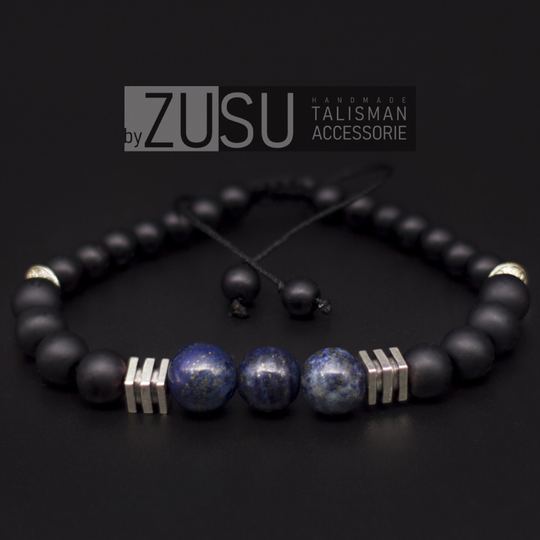 Bracelet Lapis Lazuli, Beaded Natural Stone, Gift For Him, Dad Fathers Day Best Boyfriend, Beaded Bracelet, Handmade Jewelry