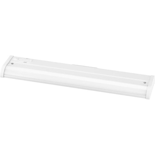Hide-A-Lite Collection 1-Light Satin White Modern LED Linear Undercabinet Light - 3.28 in x 17.5 in x 1.05 in