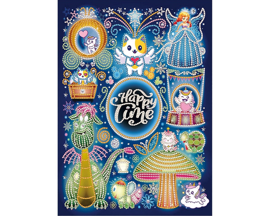 Glow 5D Diamond Painting Kit Diy Round Drill Crystal Cross Stitch For Home Decor Handcraft Gift Her, 30x40cm