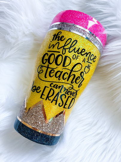Pencil Glitter Tumbler Teacher Appreciation