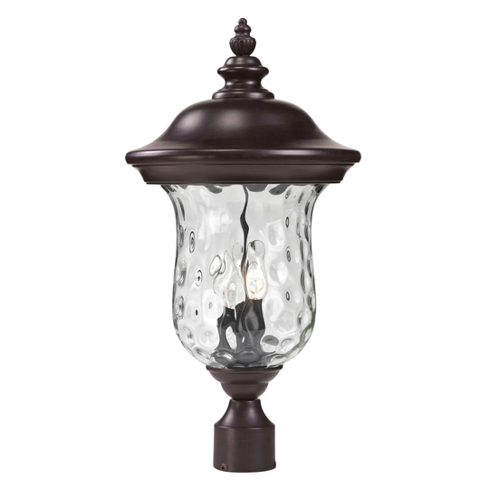 Avery Home Lighting Armstrong 3-light Bronze Outdoor Post Mount Light