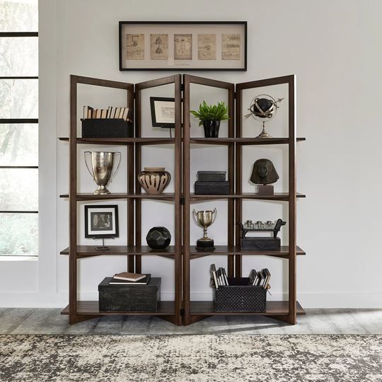 Lennox Weathered Chestnut Open Bookcase